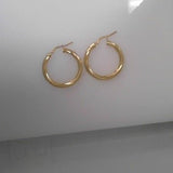 10K Yellow Gold Twisted Hoop Earrings - Miral Jewelry
