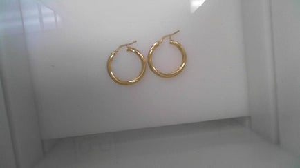 10K Yellow Gold Twisted Hoop Earrings - Miral Jewelry