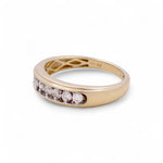 10K Yellow Gold Wedding Band with 0.50Tw Round Diamonds - Miral Jewelry