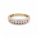 10K Yellow Gold Wedding Band with 0.50Tw Round Diamonds - Miral Jewelry