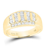 10K Yellow Gold Wedding Band with 1.00Tw Rounds Diamonds - Miral Jewelry