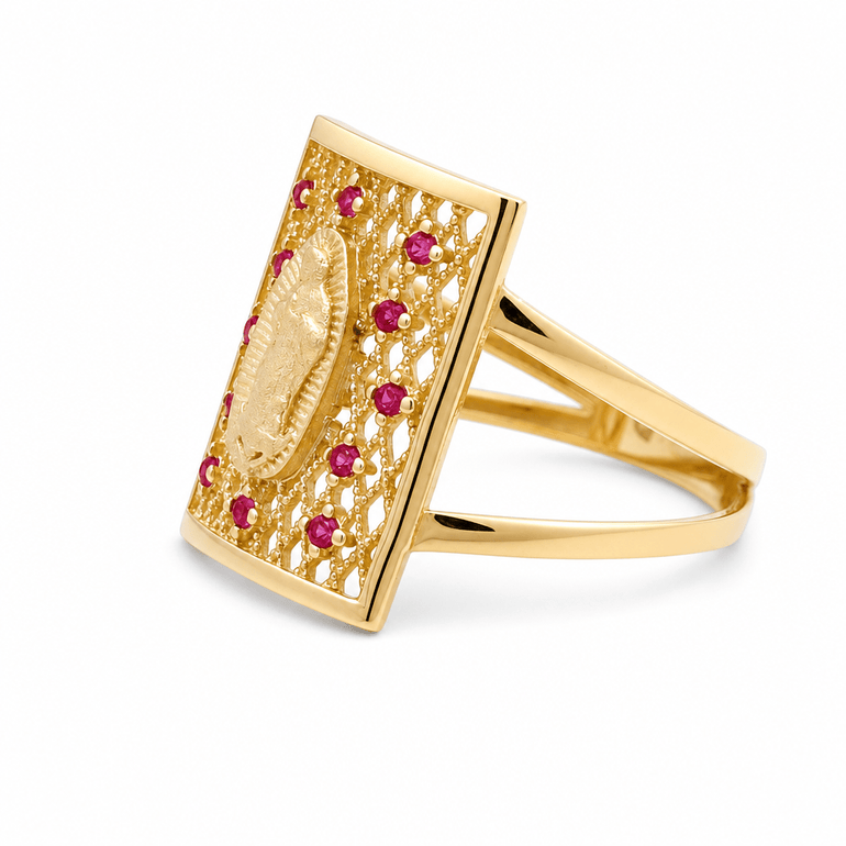 10K Yellow Gold with Cz Fashion Women's Ring - Miral Jewelry