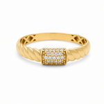 10K Yellow Gold with Cz Fashion Women's Ring - Miral Jewelry