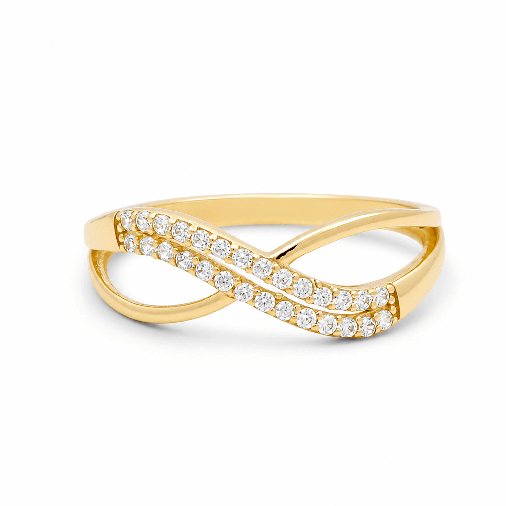 10K Yellow Gold with Cz Fashion Women's Ring - Miral Jewelry