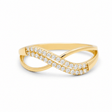 10K Yellow Gold with Cz Fashion Women's Ring - Miral Jewelry