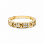 10K Yellow Gold with Cz Fashion Women's Ring - Miral Jewelry