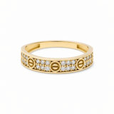 10K Yellow Gold with Cz Fashion Women's Ring - Miral Jewelry
