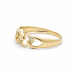 10K Yellow Gold with Cz Fashion Women's Ring - Miral Jewelry