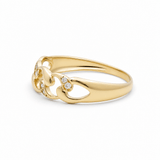 10K Yellow Gold with Cz Fashion Women's Ring - Miral Jewelry