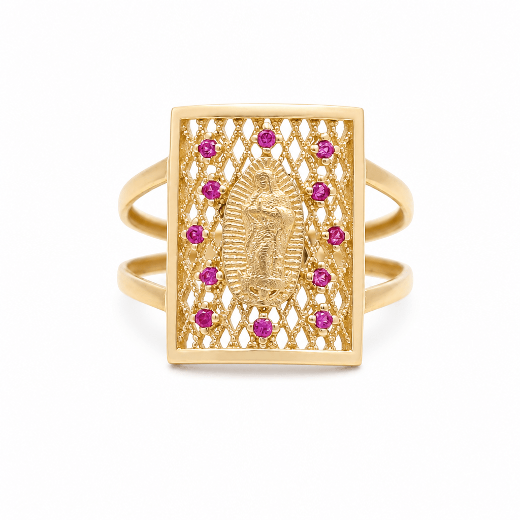 10K Yellow Gold with Cz Fashion Women's Ring - Miral Jewelry