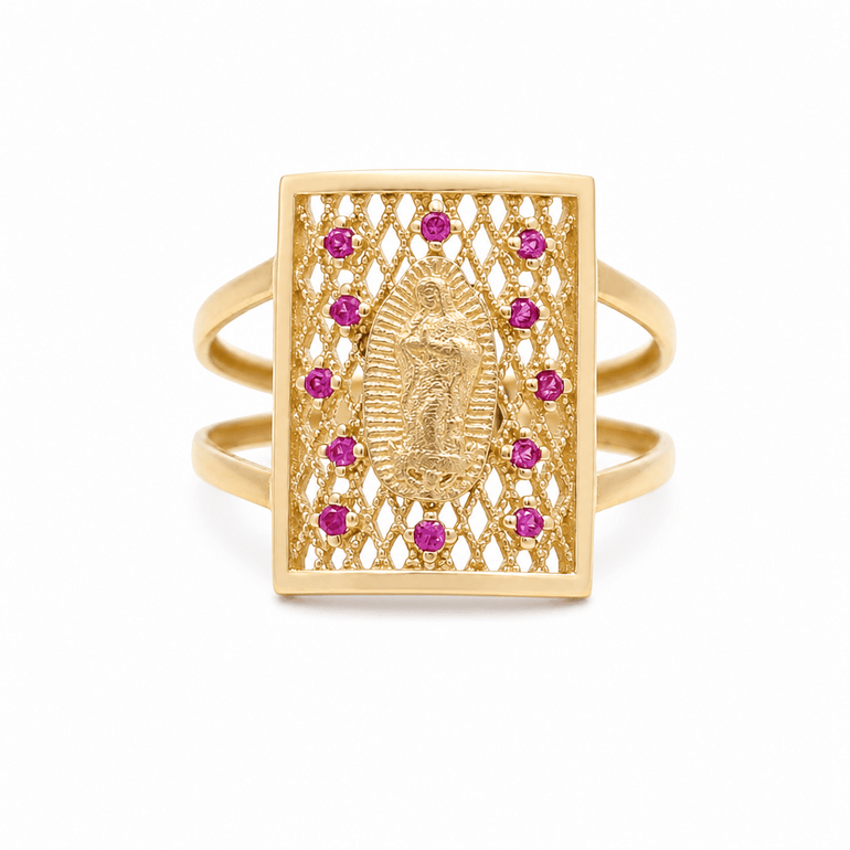 10K Yellow Gold with Cz Fashion Women's Ring - Miral Jewelry