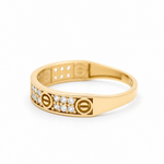 10K Yellow Gold with Cz Fashion Women's Ring - Miral Jewelry