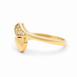 10K Yellow Gold with Cz Fashion Women's Ring - Miral Jewelry