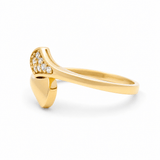 10K Yellow Gold with Cz Fashion Women's Ring - Miral Jewelry