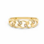 10K Yellow Gold with Cz Fashion Women's Ring - Miral Jewelry