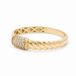 10K Yellow Gold with Cz Fashion Women's Ring - Miral Jewelry