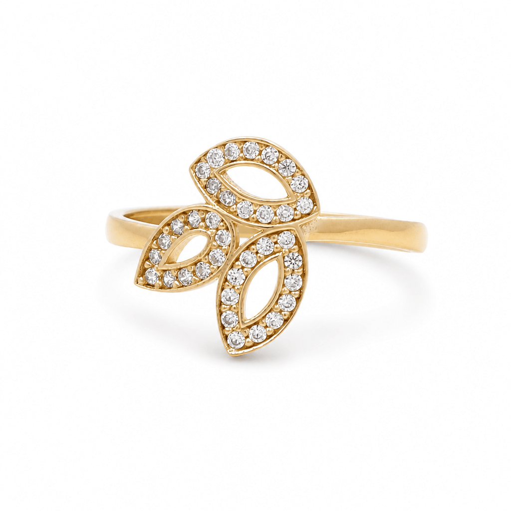 10K Yellow Gold with Cz Fashion Women's Ring - Miral Jewelry