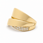 10K Yellow Gold With Cz Fashion Women's Ring - Miral Jewelry