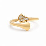 10K Yellow Gold with Cz Fashion Women's Ring - Miral Jewelry