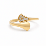 10K Yellow Gold with Cz Fashion Women's Ring - Miral Jewelry