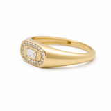 10K Yellow Gold with Cz Fashion Women's Ring - Miral Jewelry