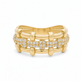 10K Yellow Gold with Cz Fashion Women's Ring - Miral Jewelry