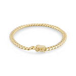 10k Yellow Solid Cuban Link Bracelet - Miral Jewelry