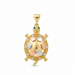10K Yellow Turtle Pendant - Miral Jewelry
