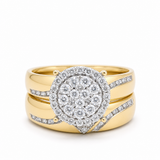 10k Yellow Gold Round 3 Pieces Diamond with 0.87Tw Round Diamonds
