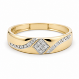 10k Yellow Gold Round 3 Pieces Diamond with 0.87Tw Round Diamonds