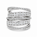 14K White Gold Diamond Fashion Ring with 2.37Tw Round Diamond
