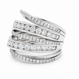 14K White Gold Diamond Fashion Ring with 2.37Tw Round Diamond