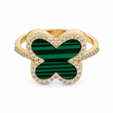 14K Yellow Gold Diamond Fashion Ring with 0.25Tw Round Diamond