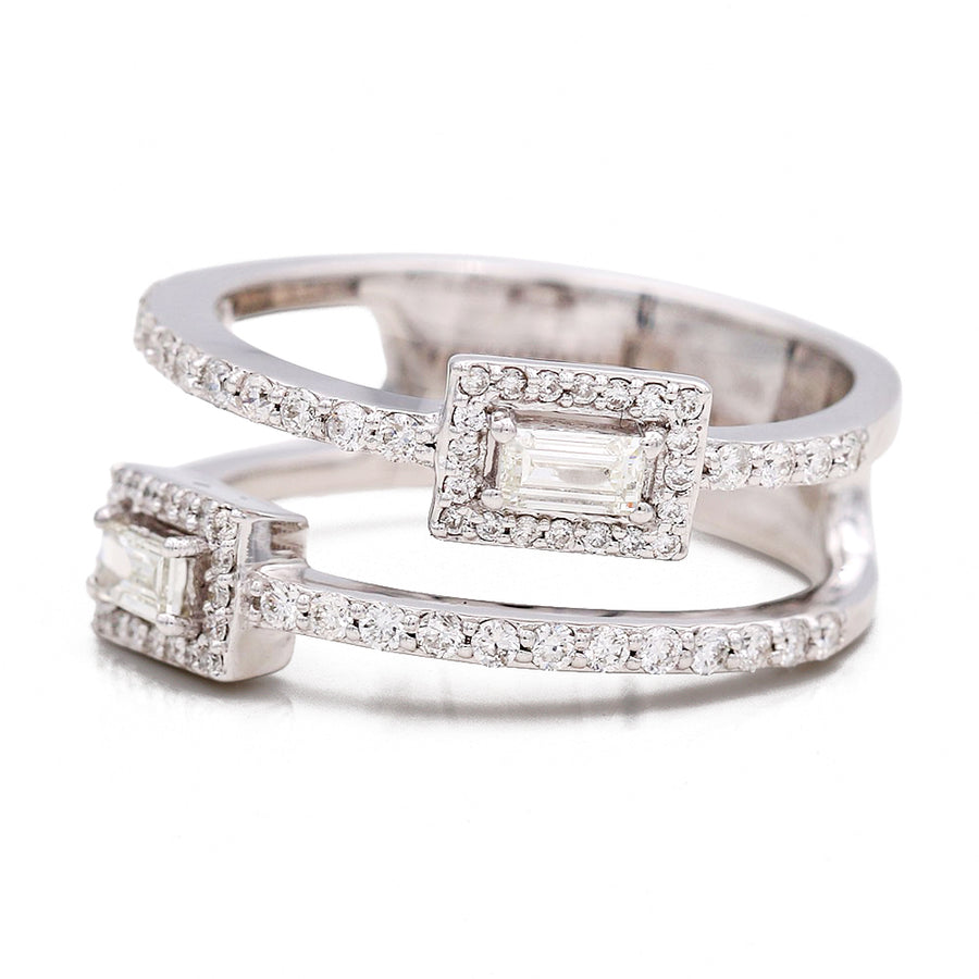 White Gold 14K Fashion Ring With Diamonds