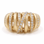 14K Yellow Gold Fashion Diamond Ring with 0.71Tw  Round Diamonds