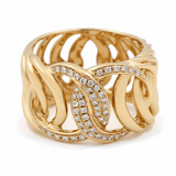 14K Yellow Gold Fashion Diamond Ring with 0.20Tw  Round Diamonds