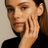 14K Yellow Gold Fashion Diamond Ring with 0.50Tw  Round Diamonds