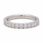 14K White Band Fashion  Ring with 0.50Tw Round Diamonds