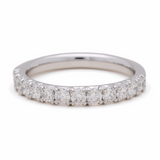 14K White Band Fashion  Ring with 0.50Tw Round Diamonds