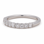 14K White Band Fashion  Ring with 0.50Tw Round Diamonds