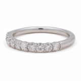 14K White Band Fashion  Ring with 0.50Tw Round Diamonds