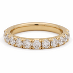 14K Yellow Band Fashion  Ring with 1.00Tw Round Diamonds