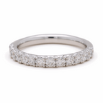 14K White Band Fashion  Ring with 0.75Tw Round Diamonds