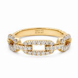 14K Yellow Band Diamond Fashion Ring with 0.40Tw Round Diamonds