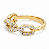 14K Yellow Band Diamond Fashion Ring with 0.40Tw Round Diamonds