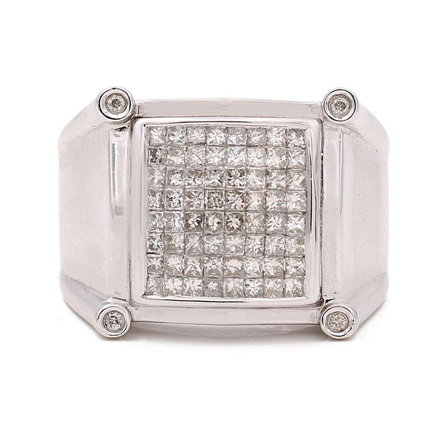 Men's Fashion Ring with Cluster Diamonds