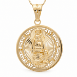 14 K Yellow Gold Caridad del Cobre Medal - Miral Jewelry