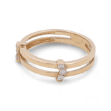 14K Men's Contemporary Diamond Ring with 0.20Tw Round Diamonds - Miral Jewelry