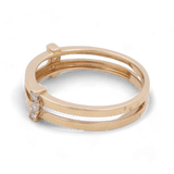 14K Men's Contemporary Diamond Ring with 0.20Tw Round Diamonds - Miral Jewelry