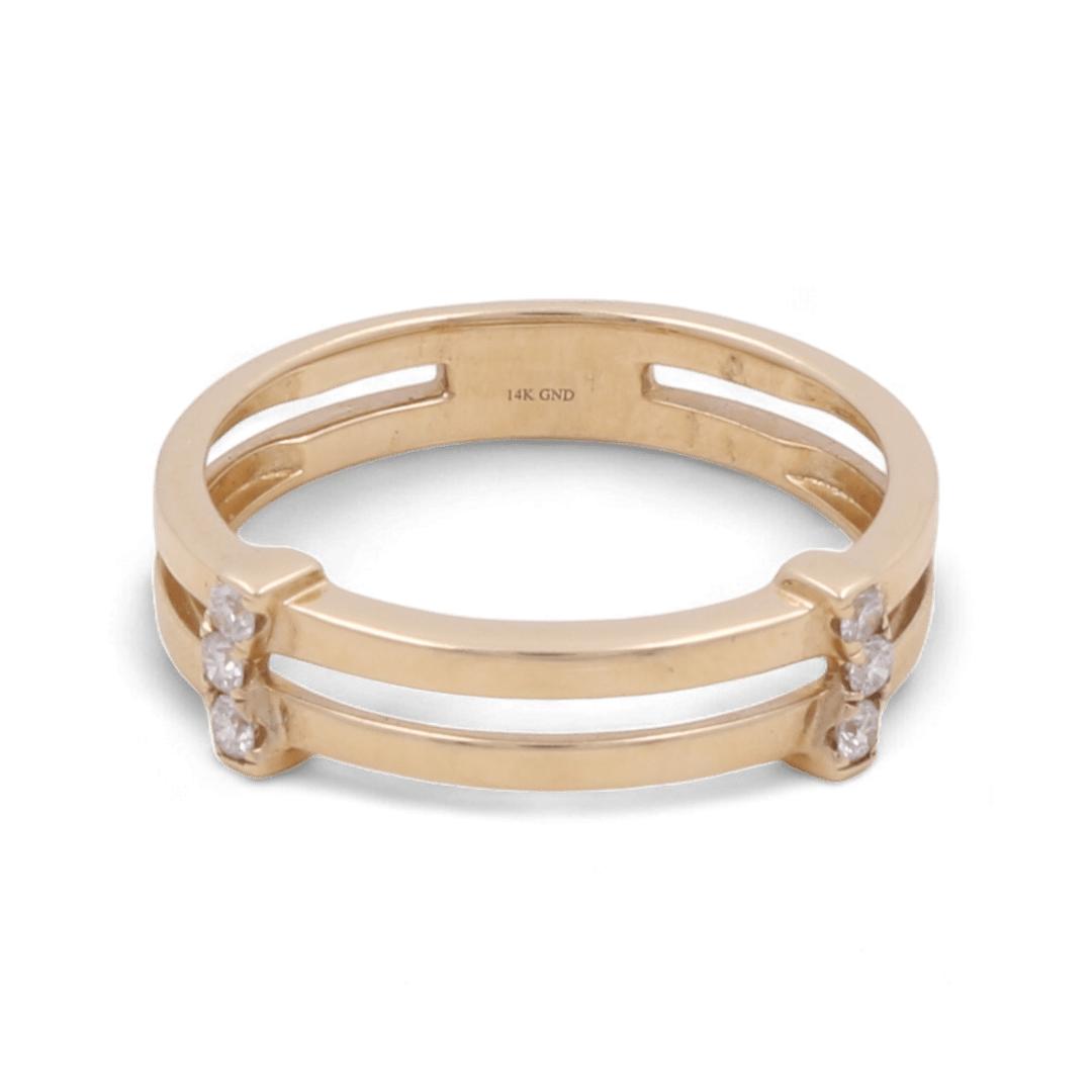 14K Men's Contemporary Diamond Ring with 0.20Tw Round Diamonds - Miral Jewelry